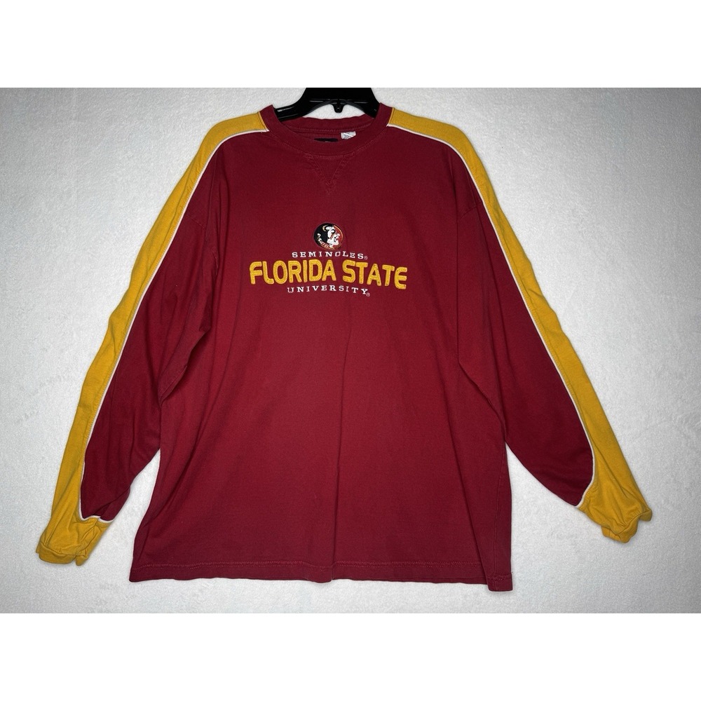 Varsity Classics Florida State Seminoles Long Sleeve‎ Shirt XL Red Gold NCAA